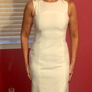 Calvin Klein dress and matching coat.